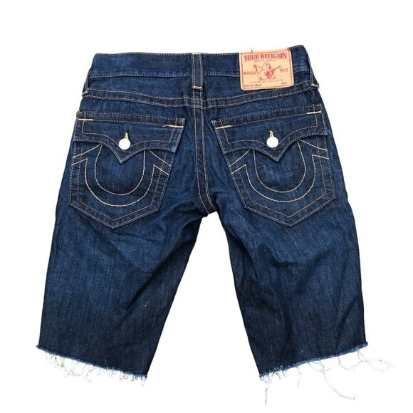 Vintage True Religion Jeans Shorts Size 28 BILLY Blue - Picture 4 of 5